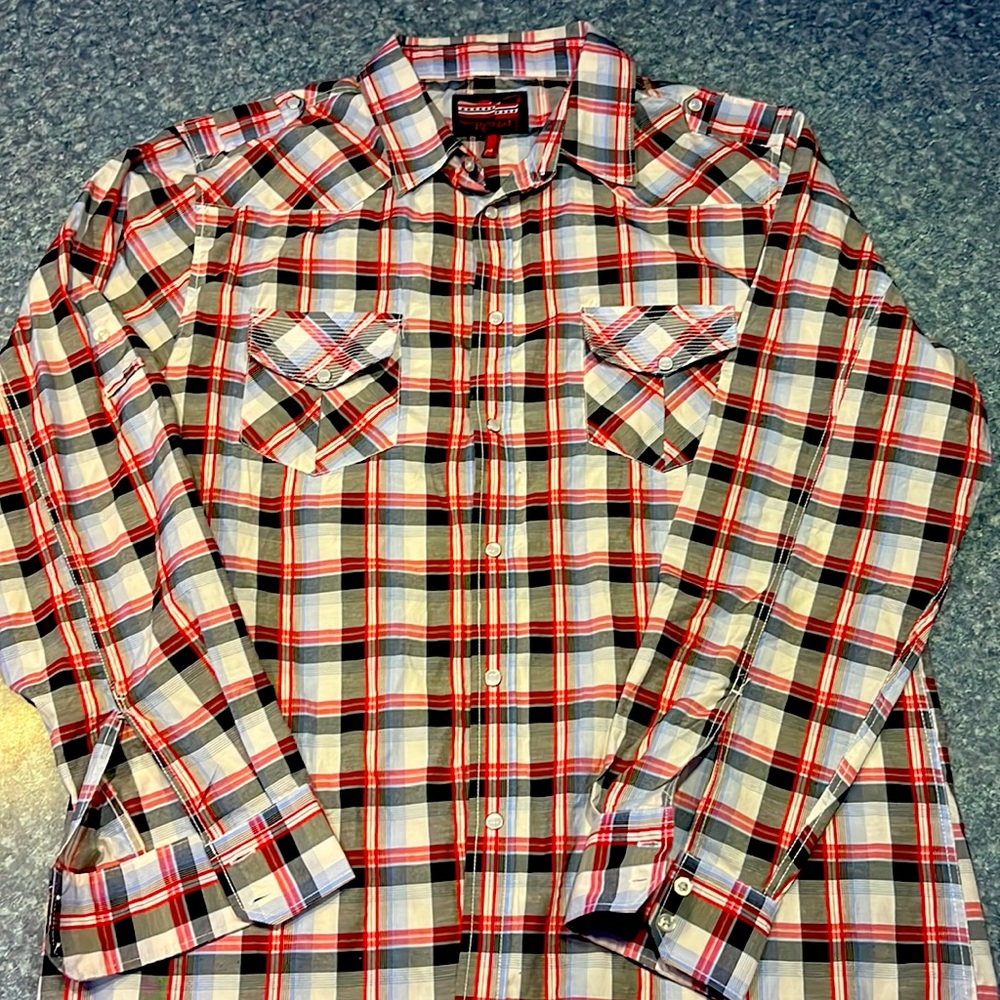 No Retreat western long-sleeve snap shirt-2xl - mens